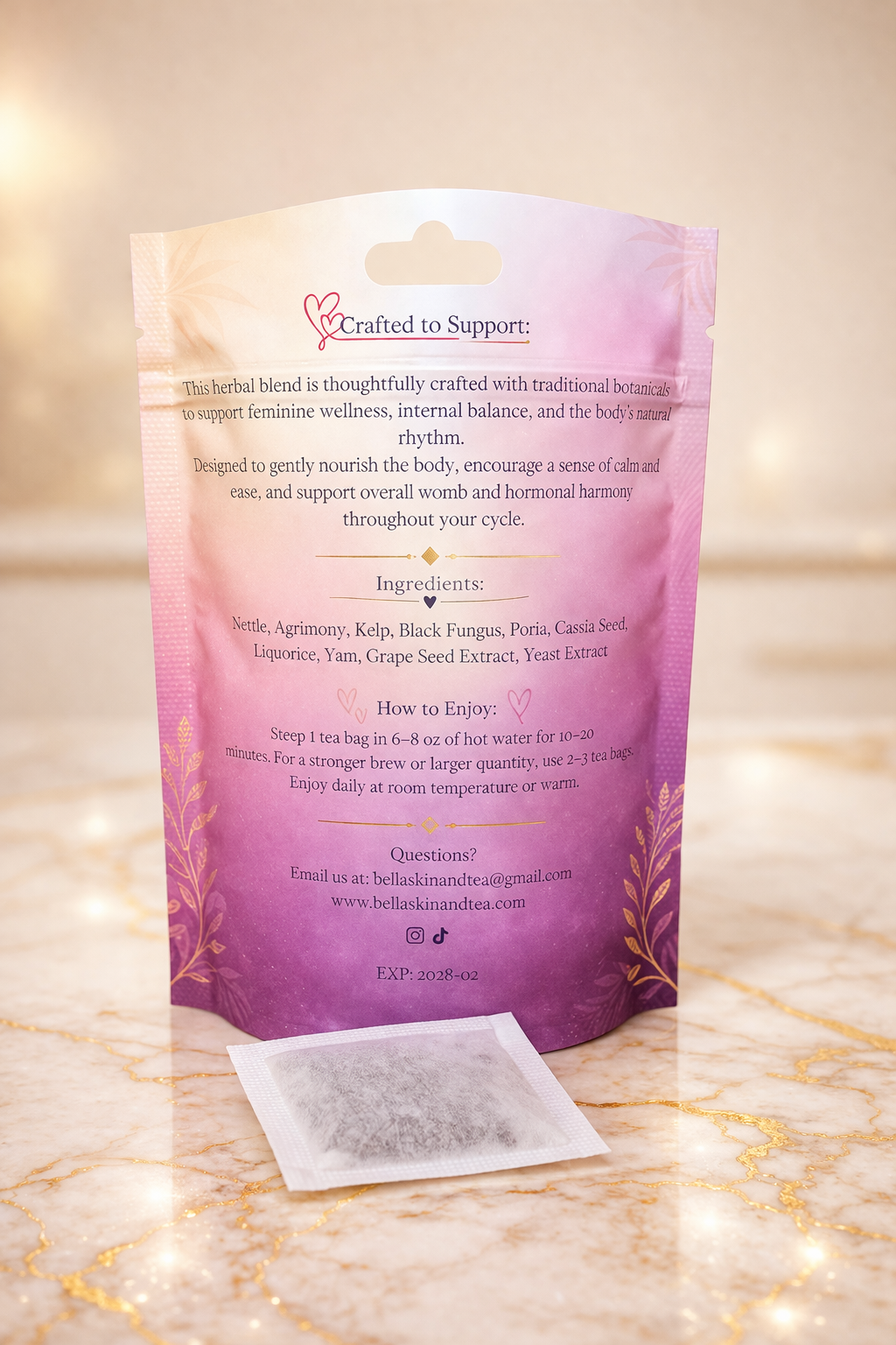 20 Tea bags - Womb Cleanse Tea - Natural Healing - Female Support - Womb Detox