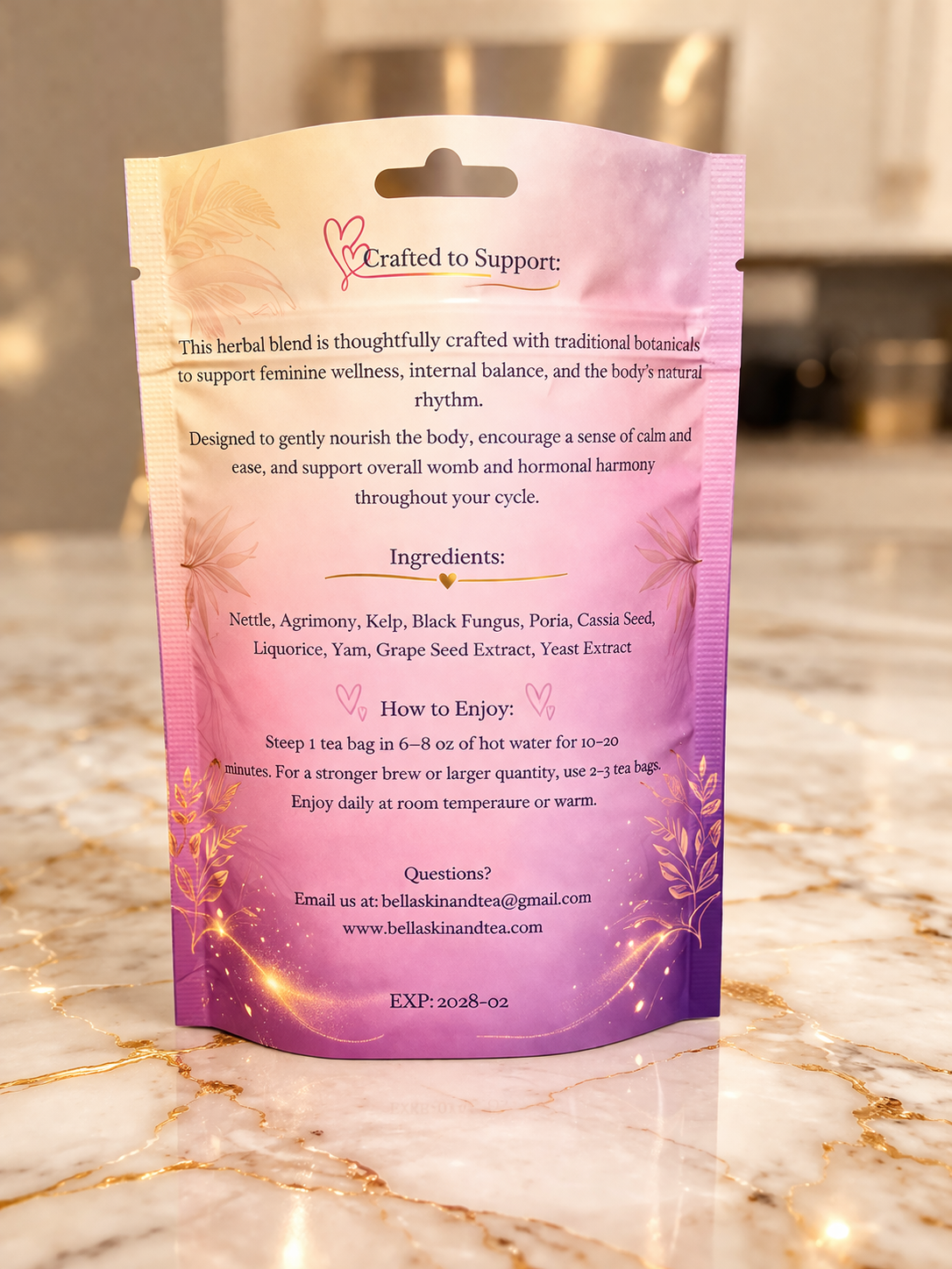 20 Tea bags - Womb Cleanse Tea - Natural Healing - Female Support - Womb Detox